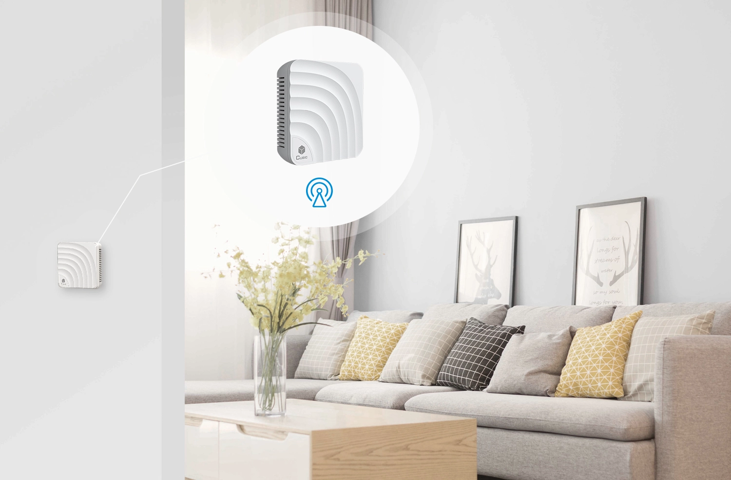 Comunicazione del Monitor CO2 per montaggio a parete AM6208W