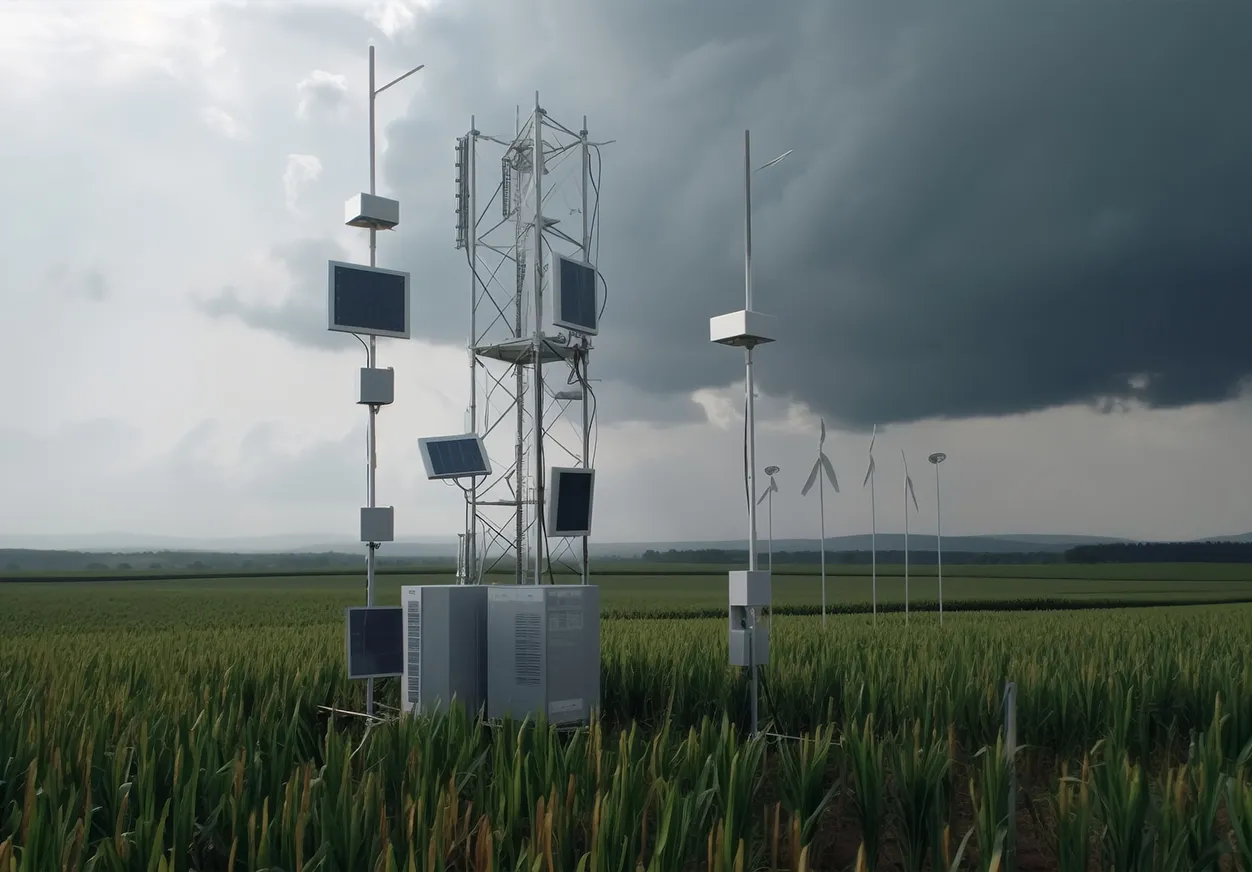 Monitor esterno del particolato nel monitoraggio della stazione meteorologica